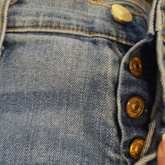 7 for all Mankind Josefina skinny boyfriend distressed button fly jeans 26 - Picture 11 of 11